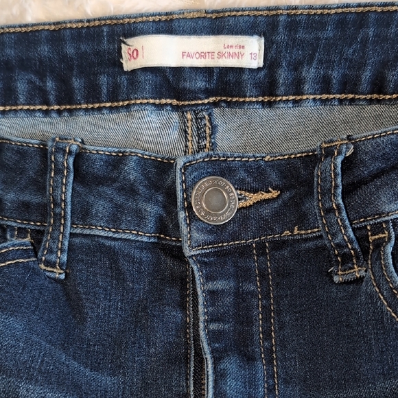 SO Blue Skinny Jeans Classic Style - Picture 4 of 6